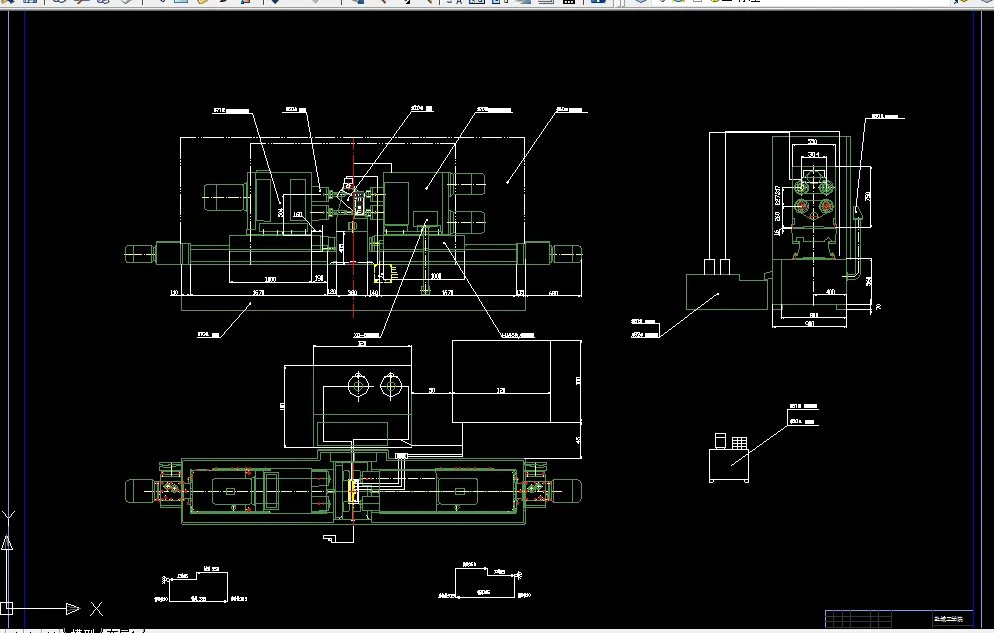Y067-双孔支架镗铰组合机床总体及夹具设计【三图一卡】【13张图纸-3A0】