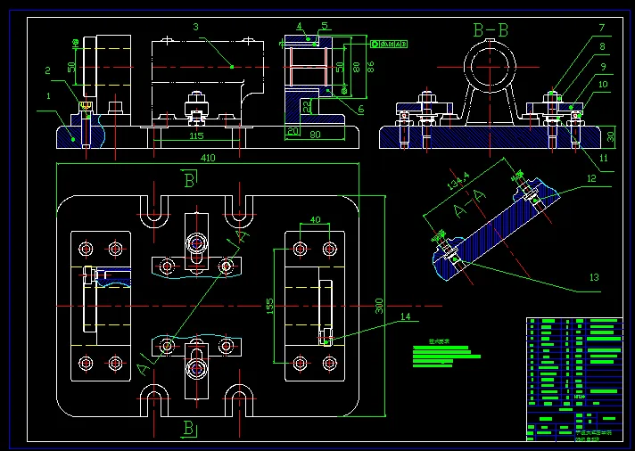 镗Φ50H7孔夹具装配图