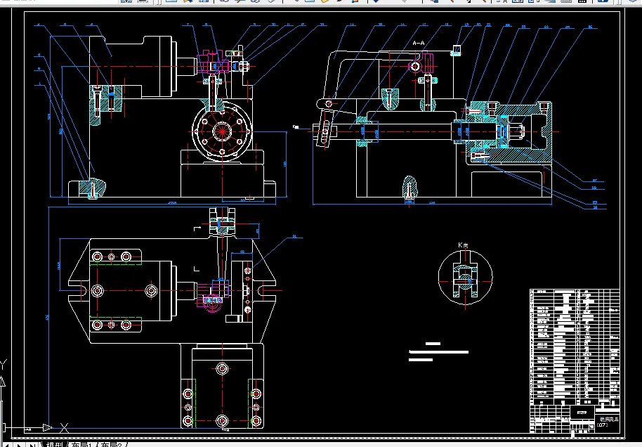 铣床夹具装配图