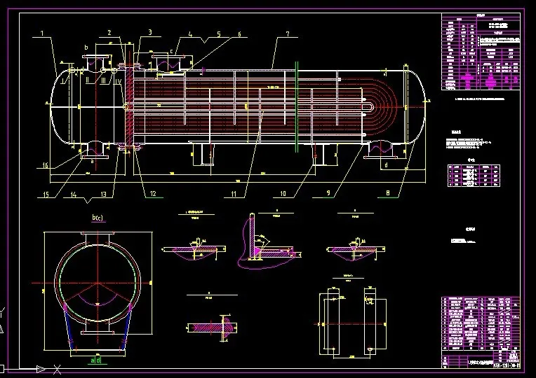 R848-流量为210th U型管式冷凝器设计