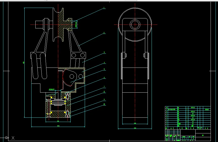手掌开合装置装配图