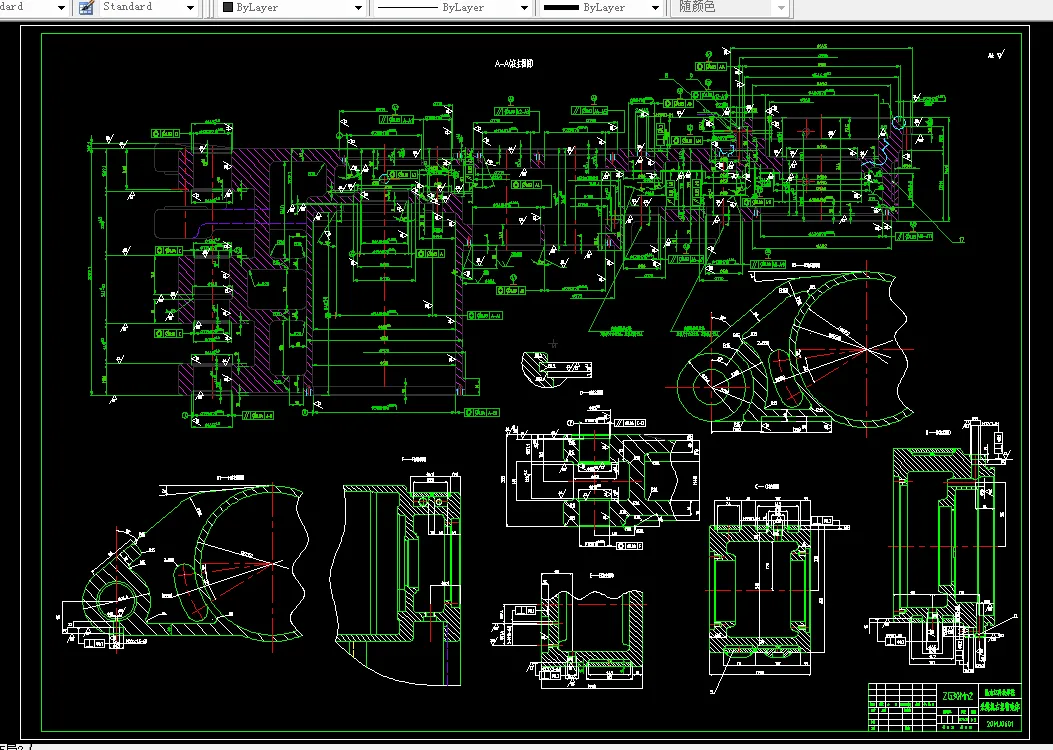 采煤机右摇臂壳体3