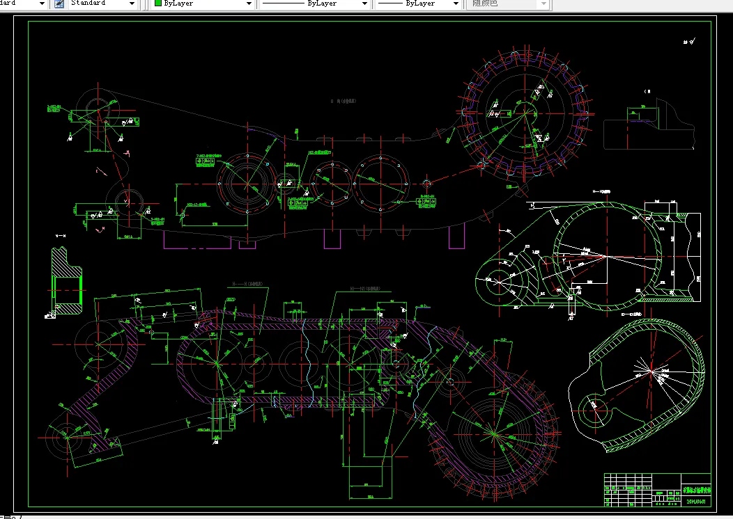 采煤机右摇臂壳体2
