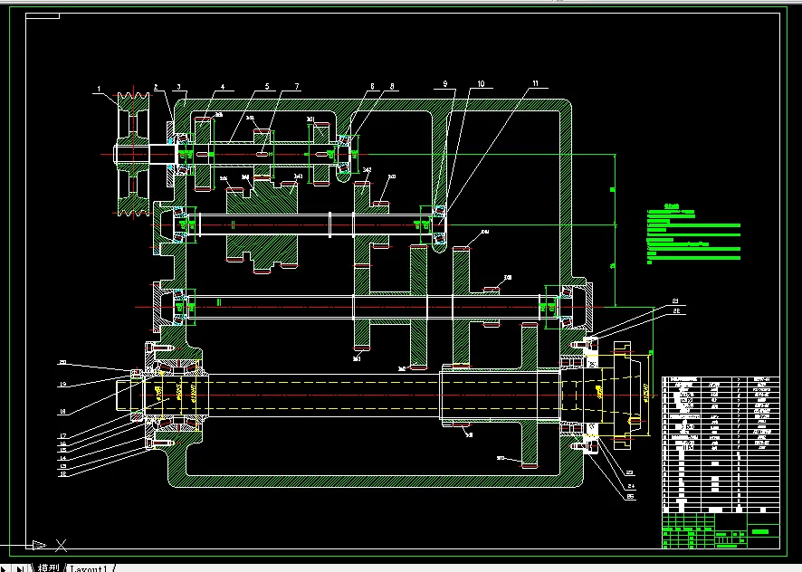 B861-普通车床的主轴箱部件设计（7.5,1440,35.5-1600,1.41,12级变速）