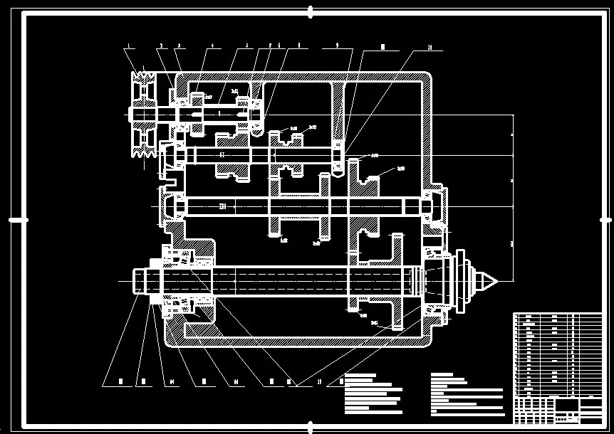 K233最大加工直径为250mm的普通车床的主轴箱部件设计[3kw-2500-500，1.26]
