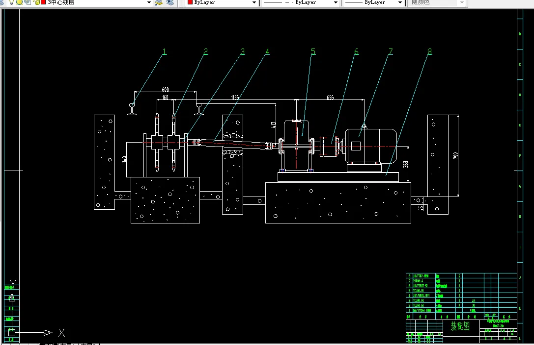 电机、减速器、链轮布局图