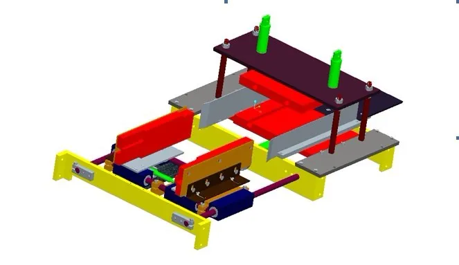 R408-透明膜包装机送纸部件和热烫部件设计[含Proe三维图]