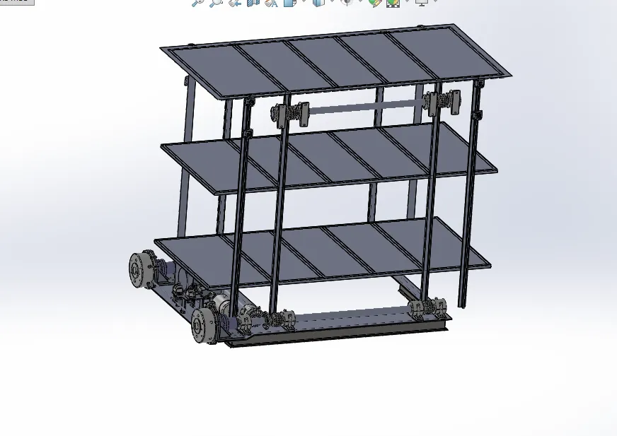 S447-二层液动式地下轿车库设计[含SW三维图]