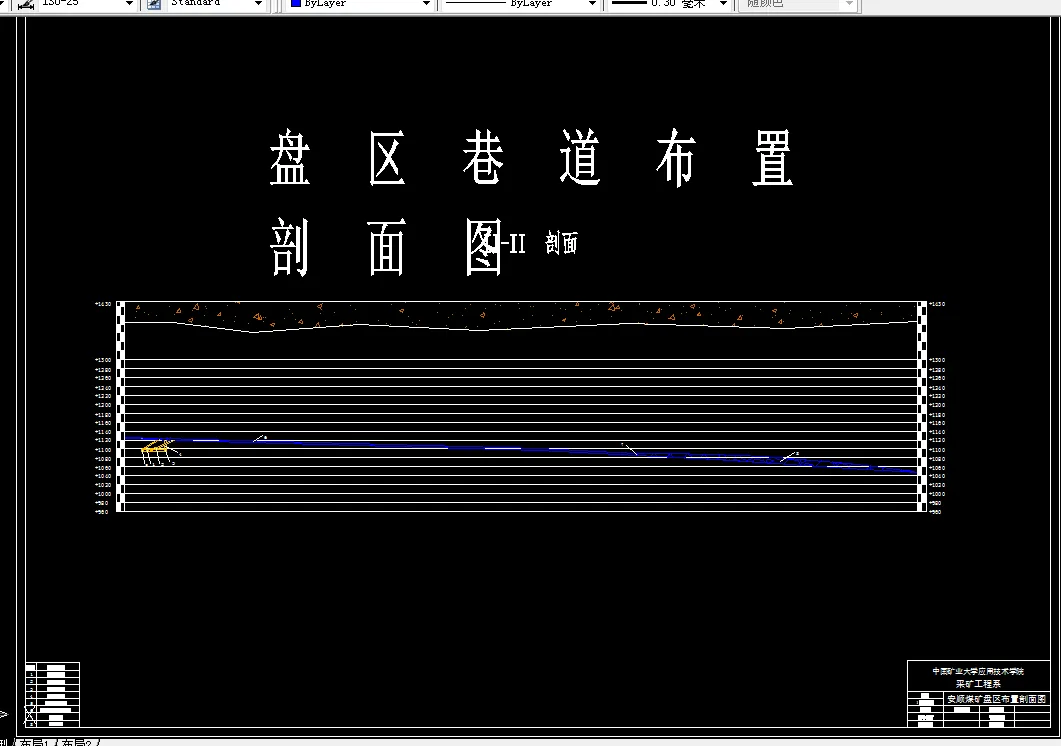 巷道布置剖面图