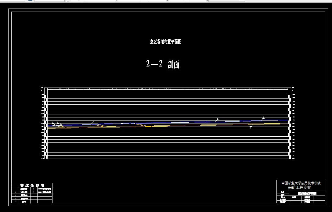 巷道布置剖面图