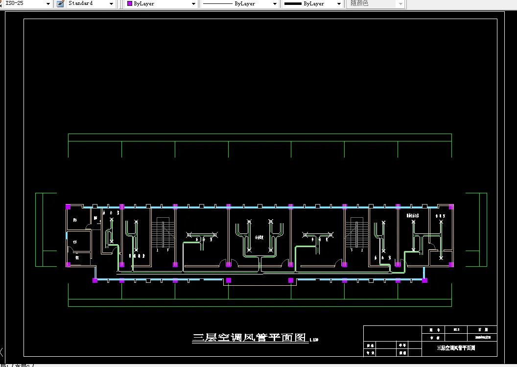 三层空调风管平面图