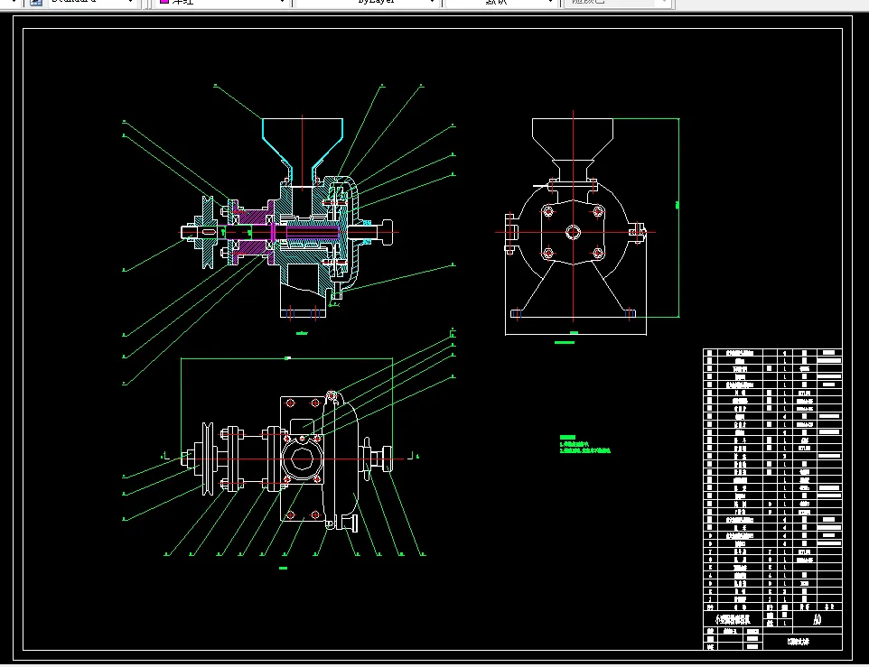 T163-小型多功能干湿磨粉机设计