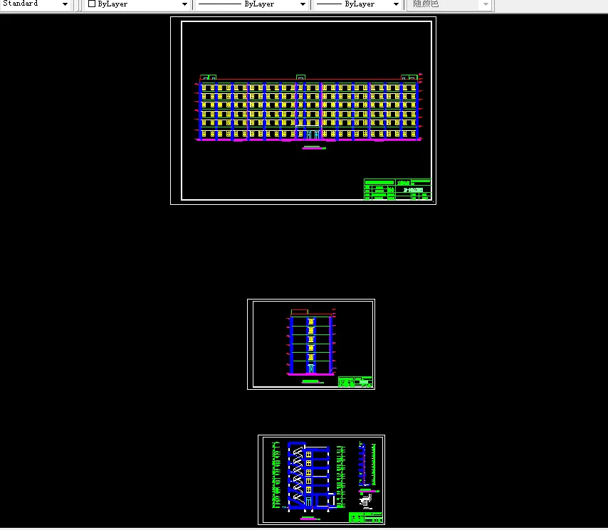 立面、剖面图、外墙大样图