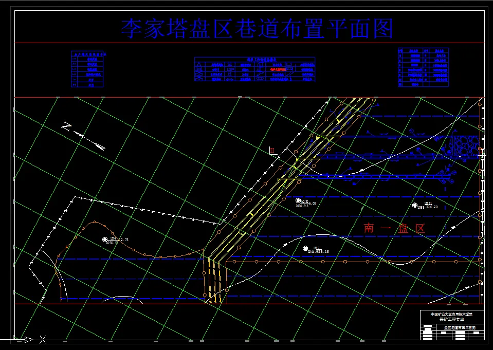 带区巷道平面图