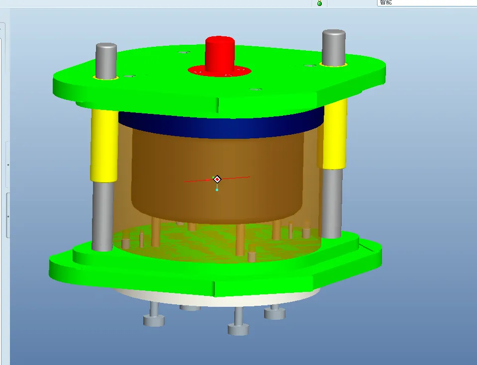 拉伸模3D装配图