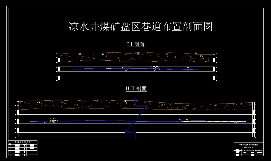 巷道布置剖面图