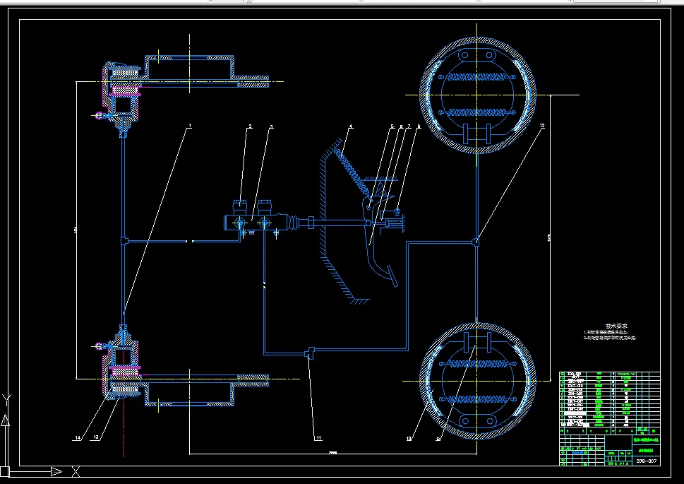 制动管路示意图