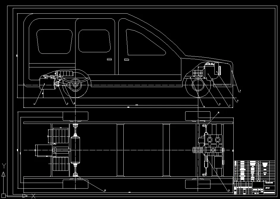 T653-RL6460混合动力微型客车总布置设计