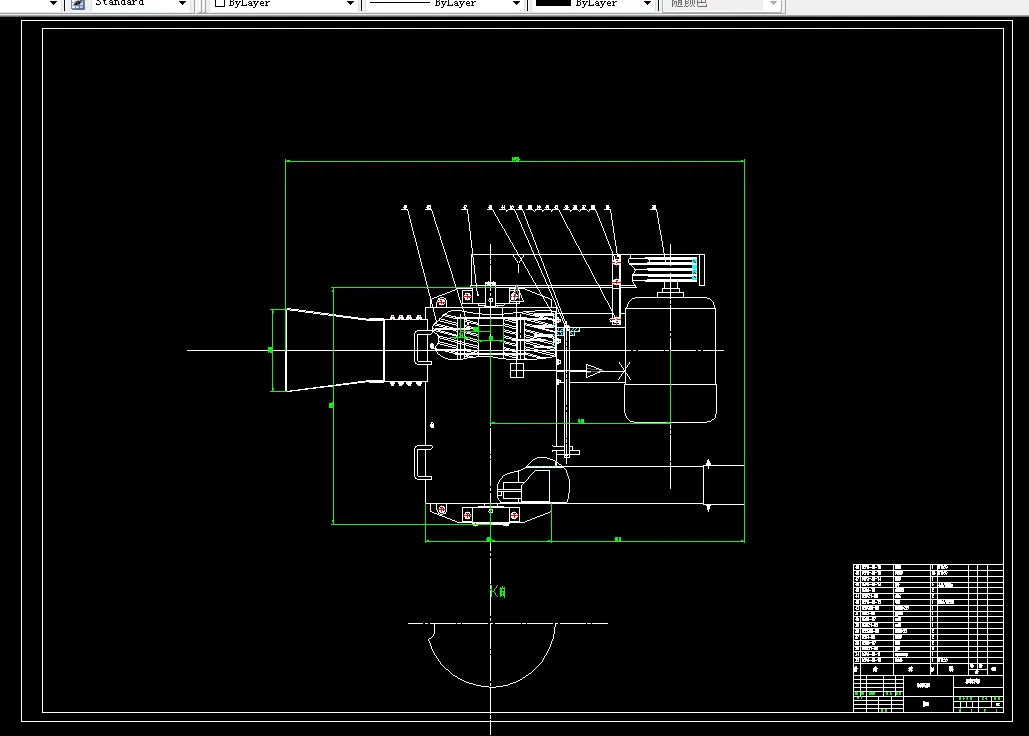粉碎机装配图俯视图
