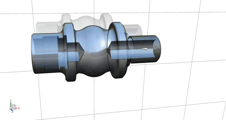 SC319-圆弧轴零件加工工艺设计与程序编制及仿真加工UG三维[长130]