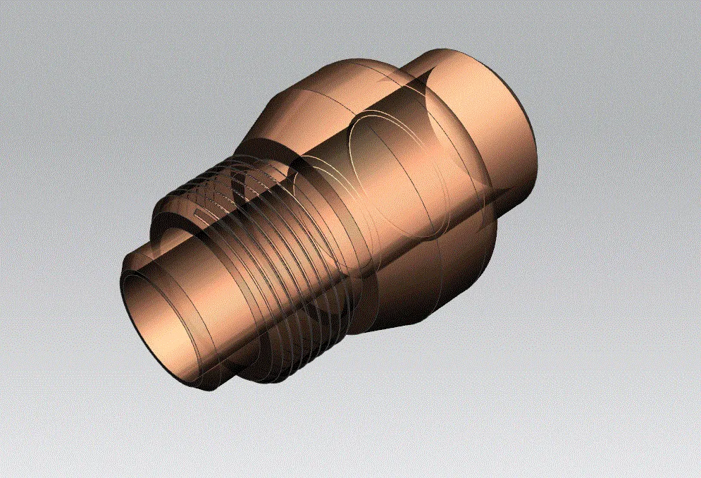 SC355-外螺纹空心轴零件的数控加工工艺及编程UG三维-长72