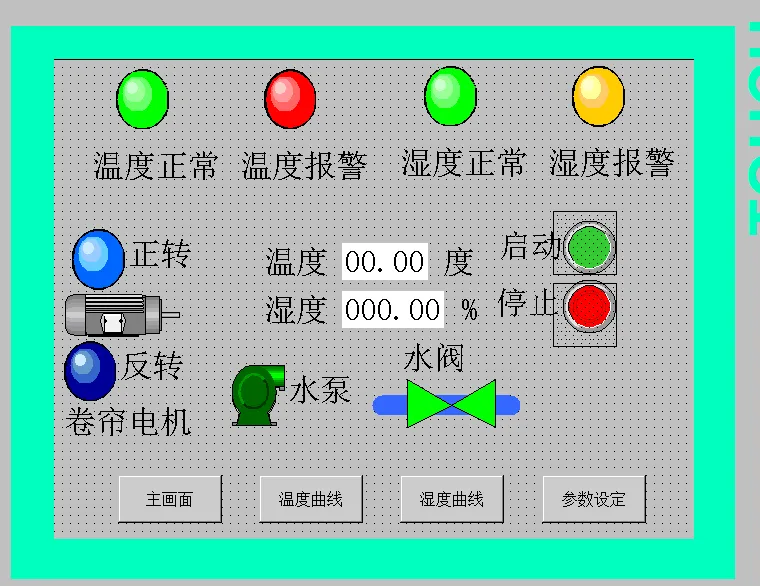 DY1195-S7-300 PLC和Wincc Flexible触摸屏番茄大棚温湿度控制系统设计