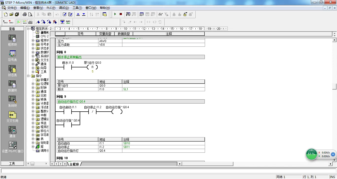 DY987-基于S7-200 PLC的4泵四泵变频恒压供水控制系统设计
