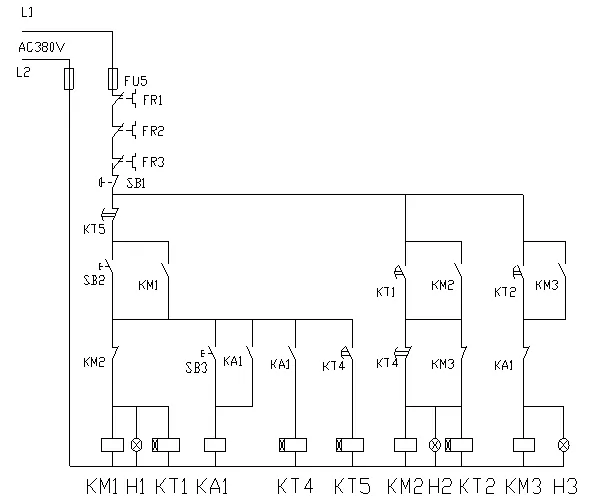 DY1184-基于继电器接触器的电动机顺序起动逆序停止控制电路设计