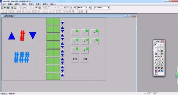 DY666-MCGS八层电梯模拟仿真系统8层电梯