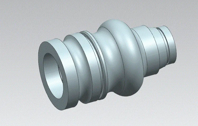 SC494-椭圆配合件数控车削编程设计【三维UG】【轴类3个零件配合件】