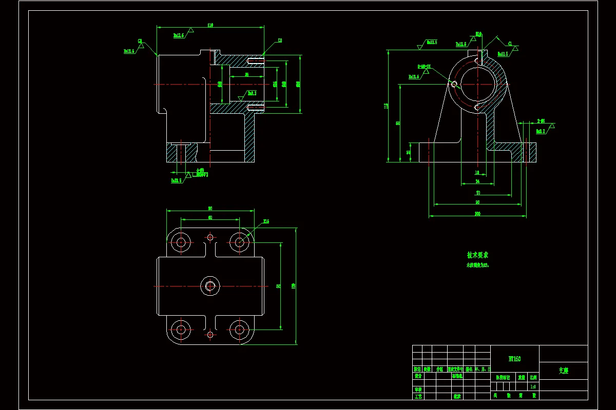 JJ535-支座零件工艺规程及钻M10孔夹具设计[高115]
