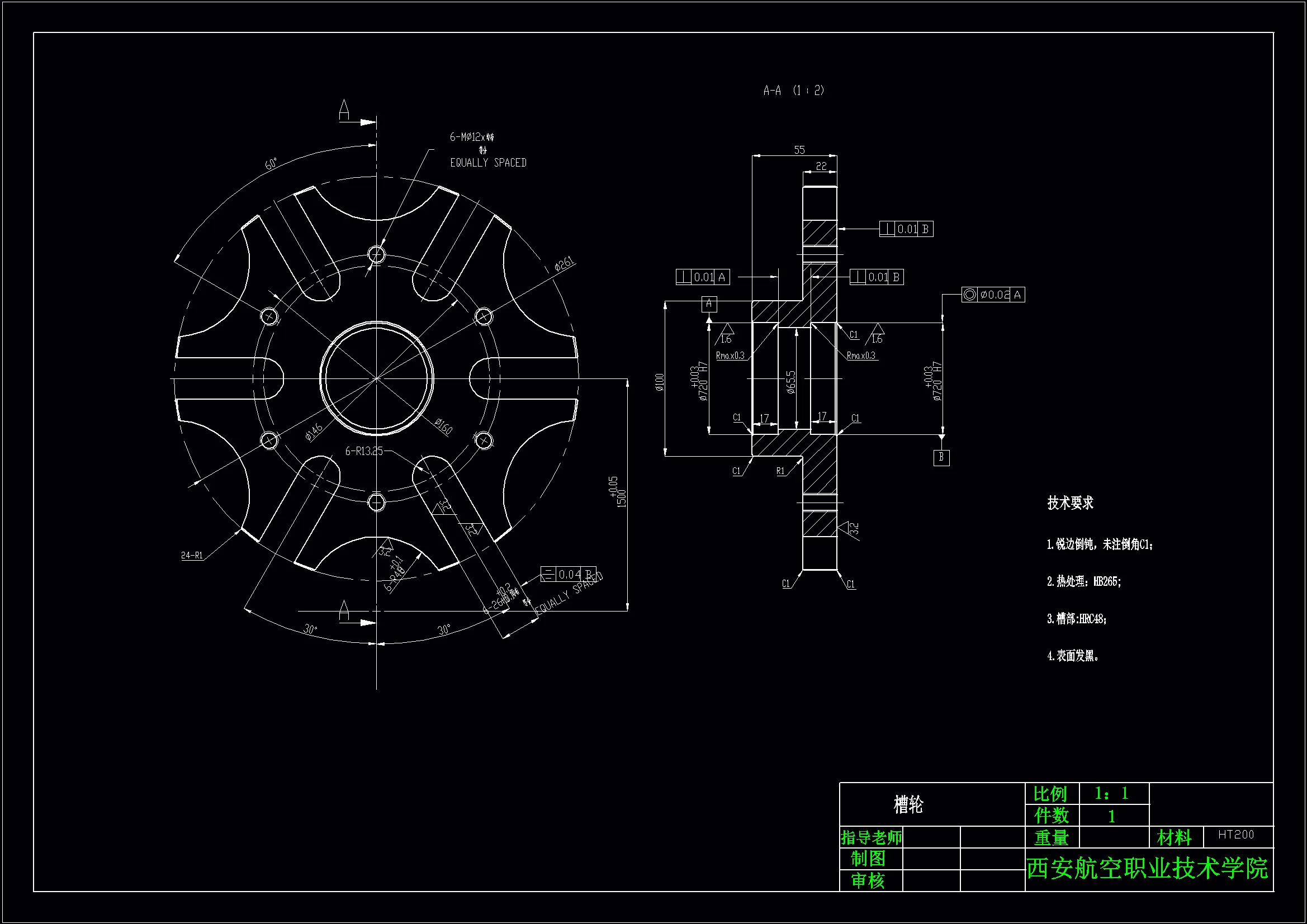 JJ860-槽轮机械加工工艺规程及钻6-M12孔夹具设计