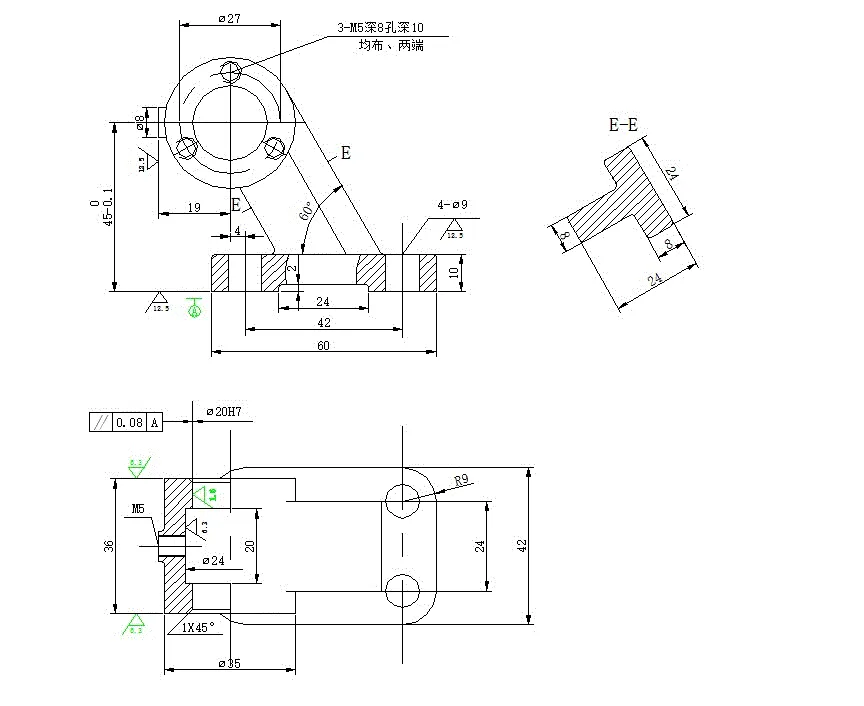JJ154-斜支架机械加工工艺规程及铣面夹具设计[含UG三维图]