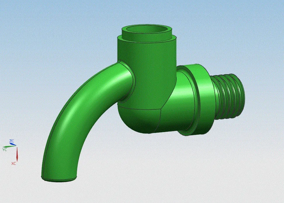 Z910-塑料水龙头的注塑模具设计-滑块抽芯注射模[含UG三维图]