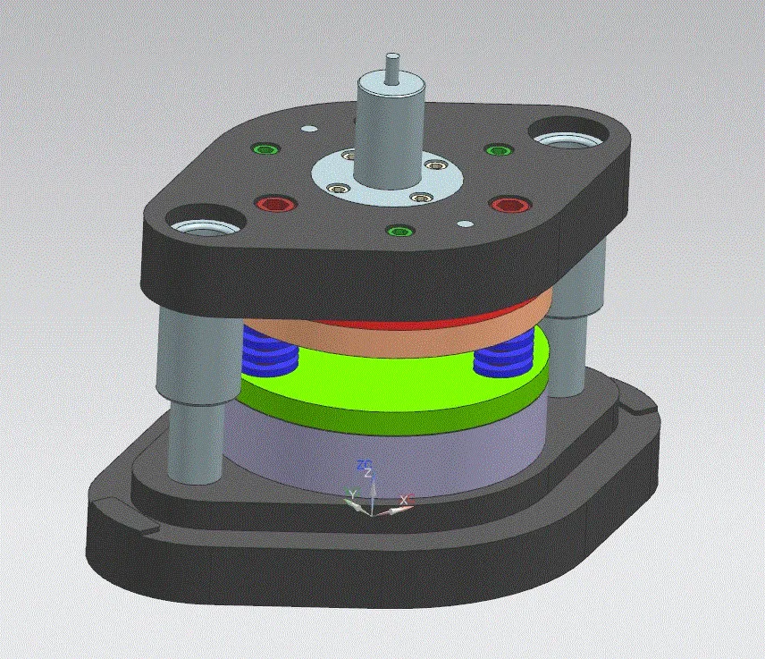 冲孔翻边模3D图
