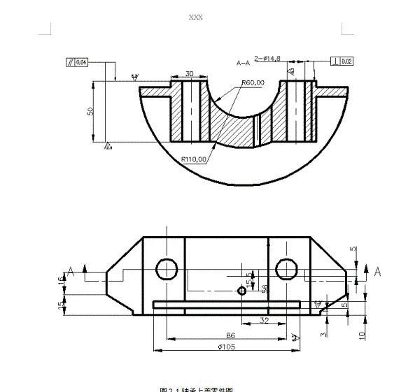 轴承上盖零件图