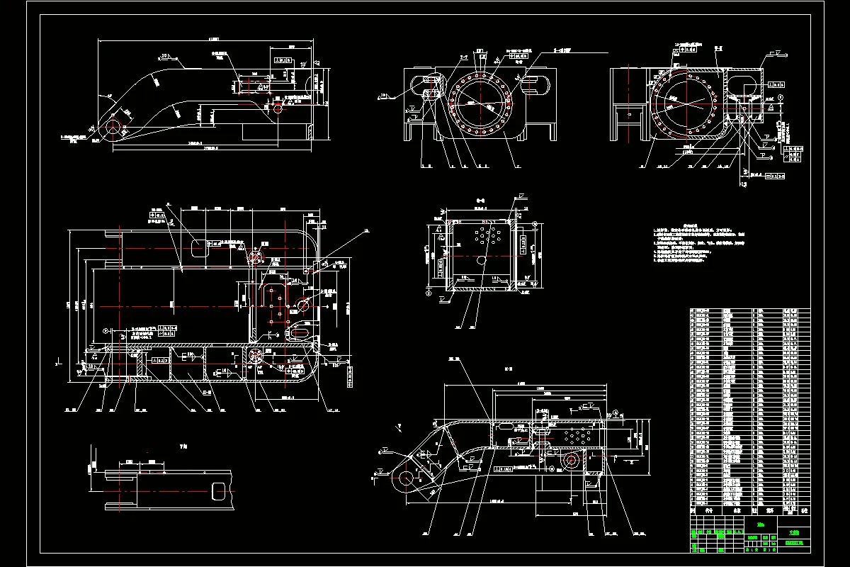 焊接叉形架装配图