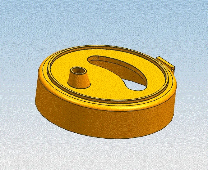 JJ1593-防溢式家用油瓶盖注塑模具设计-斜顶滑块抽芯[含UG三维图]