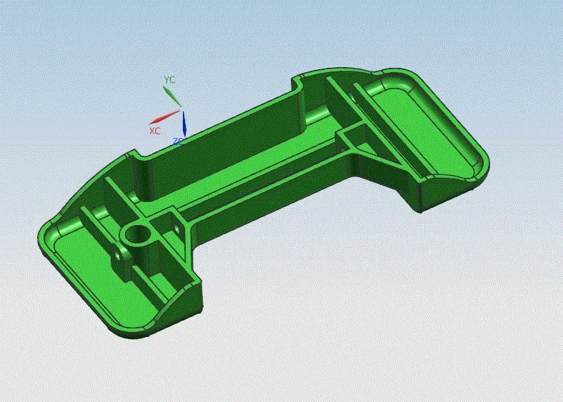 JJ1911-江淮客车6668G座椅扶手支板注射模具设计-滑块抽芯[含UG三维图]