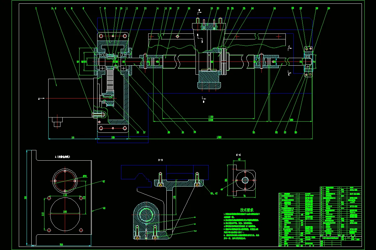 JJ2305-基于车床主轴专用机床的工作台进给机构设计