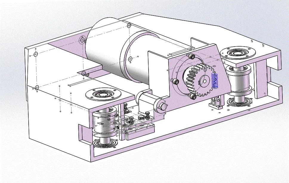 JJ3164-电梯平衡补偿链盘绕机器人设计-X方向运动系统设计[含SW三维图]
