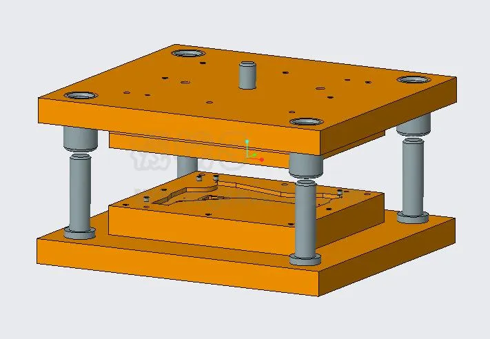 落料冲孔模三维装配图