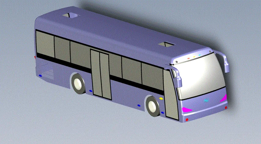 JJ2540-KLQ6100G城市公交车大型客车车身设计[含Catia三维图]