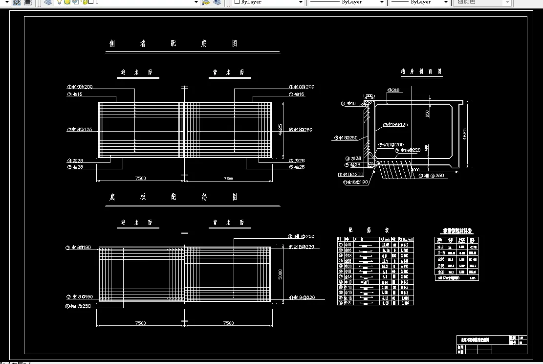 A1-龙潭冲渡槽槽身配筋图