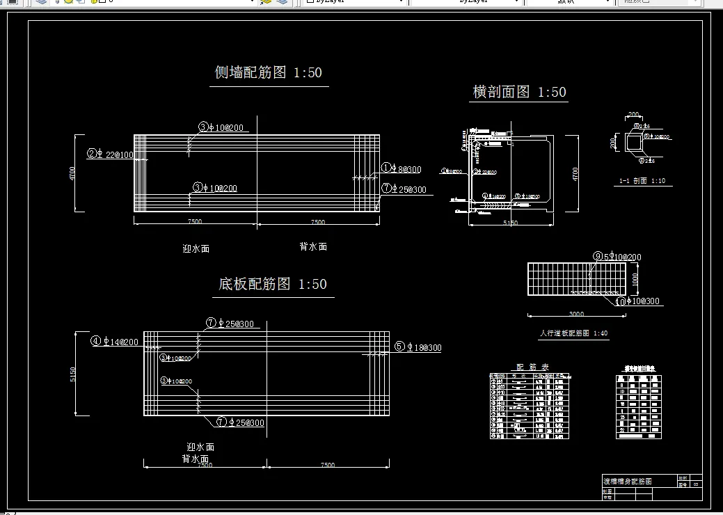 A1-渡槽槽身配筋图