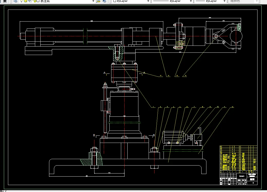 N876-曲轴加工搬运机械手设计（圆柱坐标）