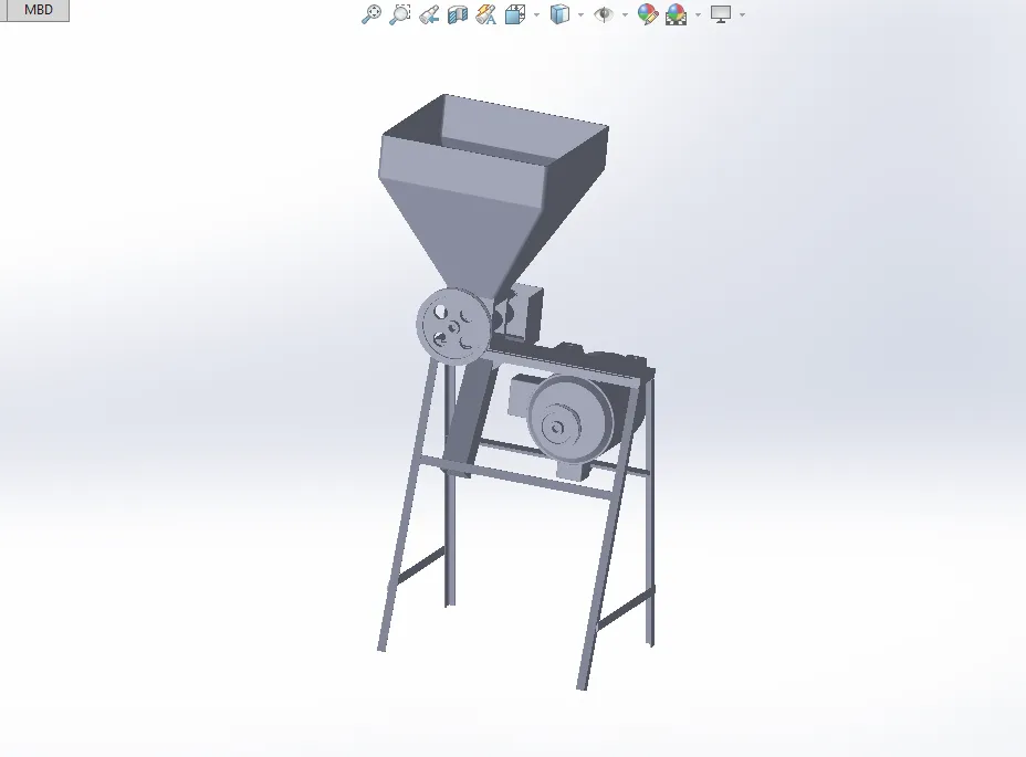 N897-莲子剥壳机结构设计【含SW三维图】