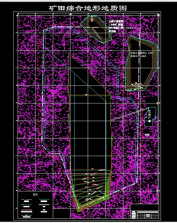 矿田综合地形地质图