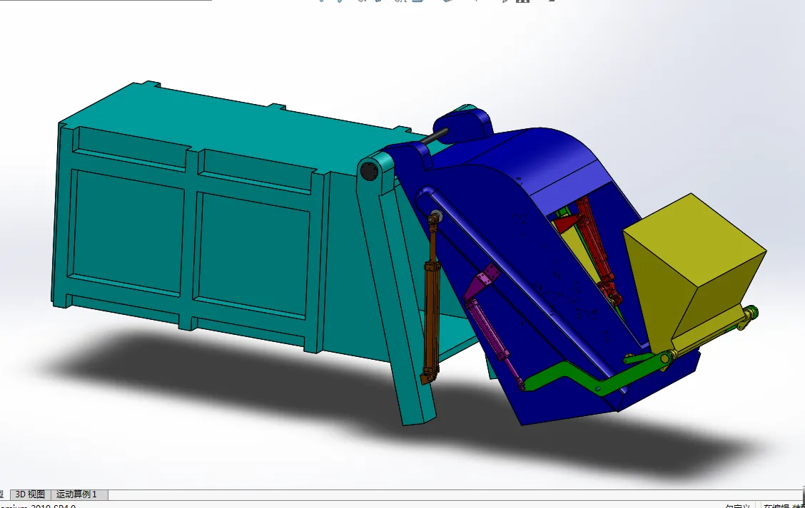 N457-压缩式垃圾车压缩装置设计【含SW三维图】