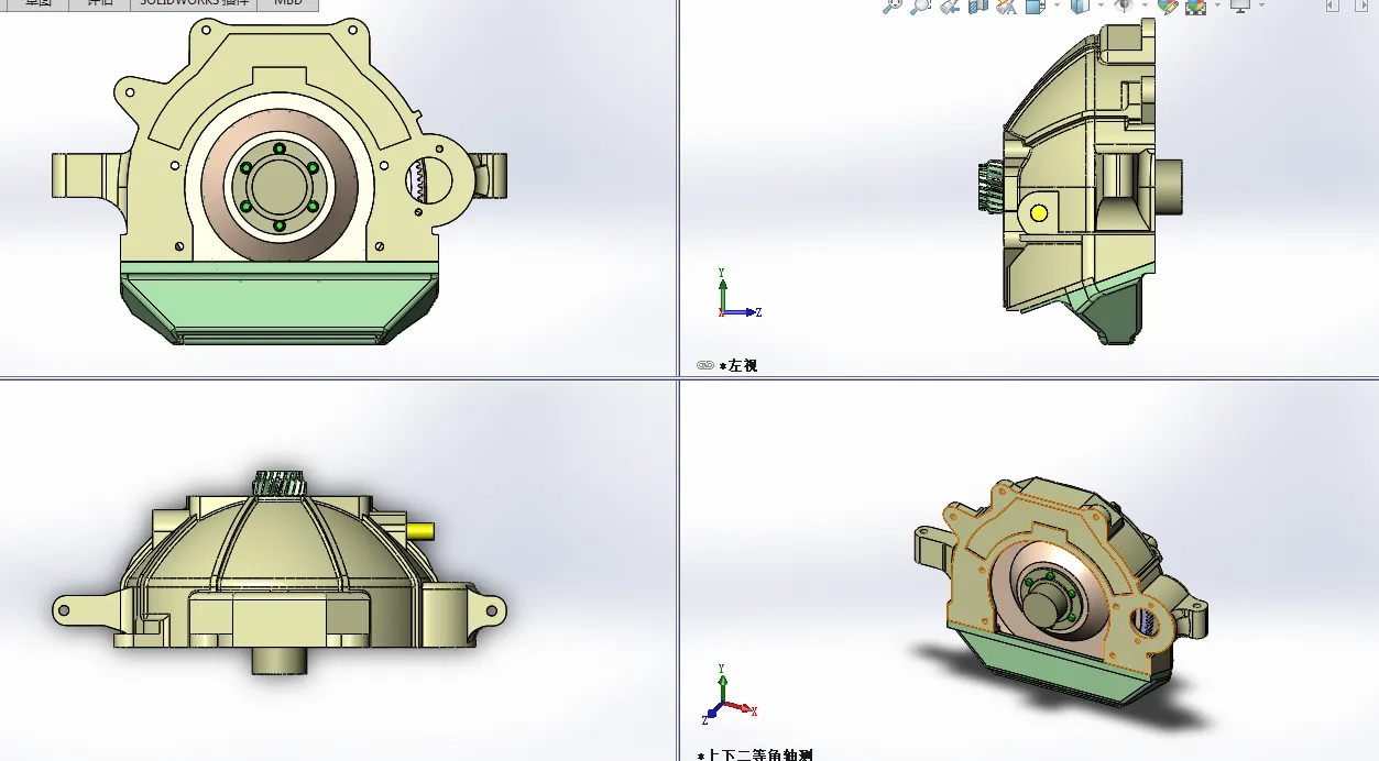 N468-PY160A平地机主离合器结构设计-周布螺旋弹簧离合器【含SW三维图】